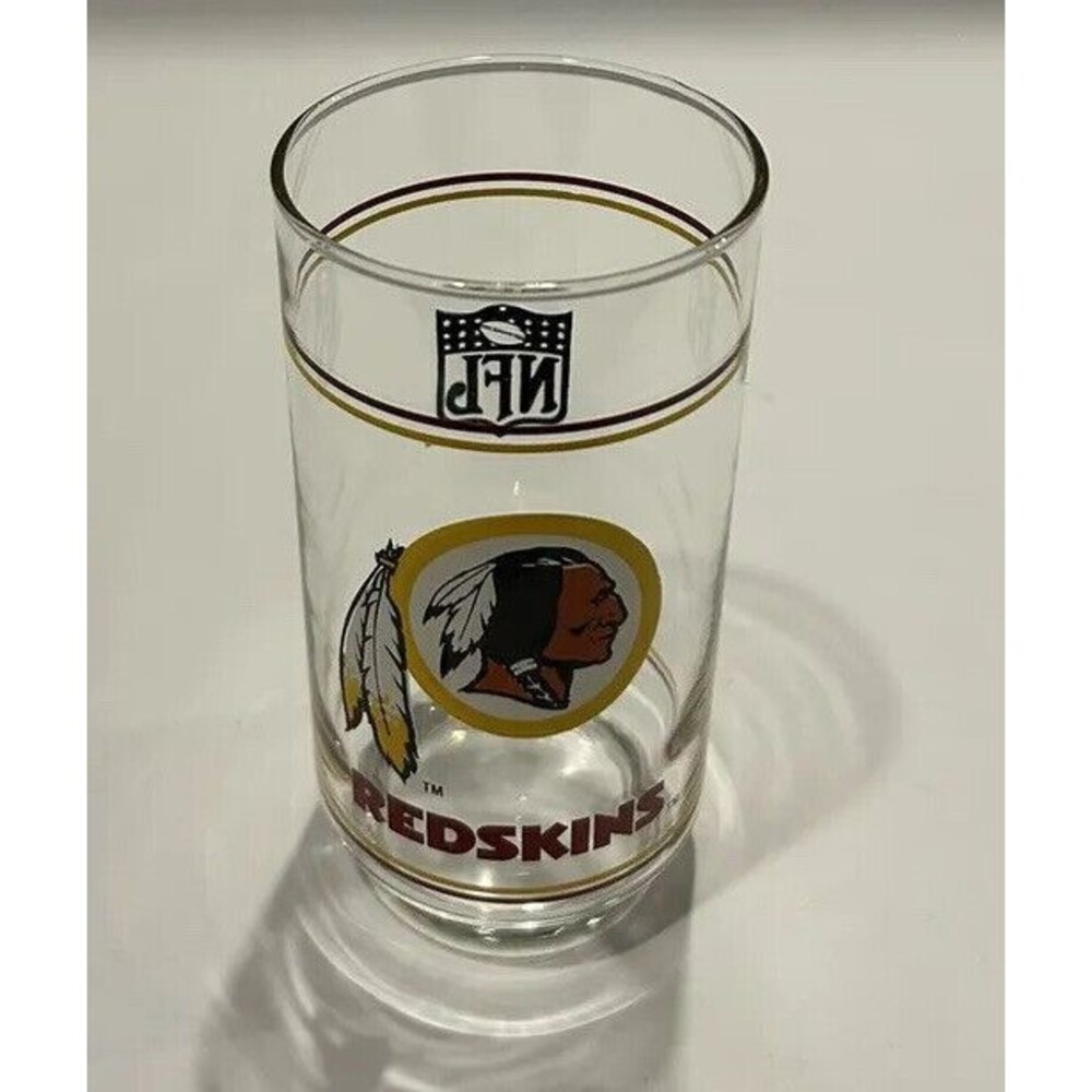Washington Redskins Mobil Drinking Glasses Lot Of 4 Vintage